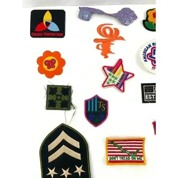 20 PC Assorted Sewing Applique Patches Iron on Sew On NEW Mixed Vintage - Picture 2 of 9